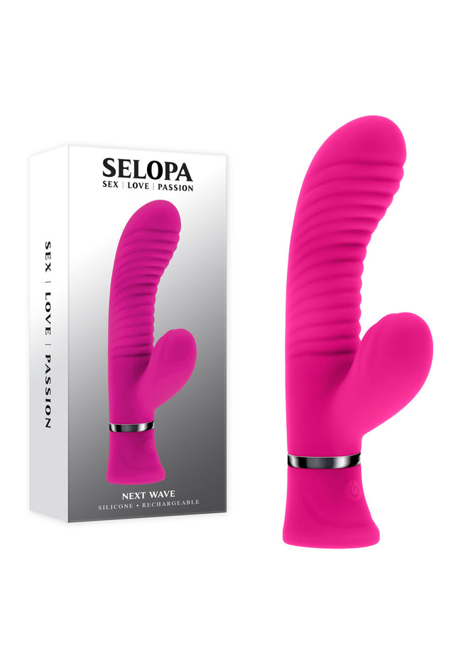 Selopa NEXT WAVE - Pink 16.4 cm USB Rechargeable Dual Vibrator