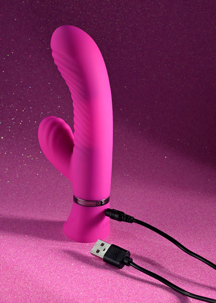Selopa NEXT WAVE - Pink 16.4 cm USB Rechargeable Dual Vibrator