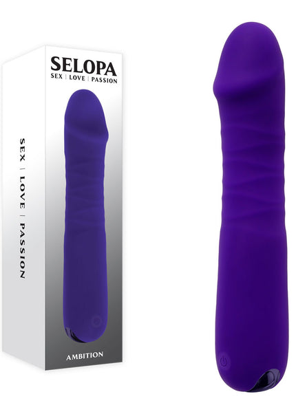 Selopa AMBITION - Purple 17 cm USB Rechargeable Thrusting Vibrator