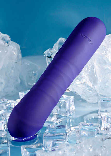 Selopa AMBITION - Purple 17 cm USB Rechargeable Thrusting Vibrator