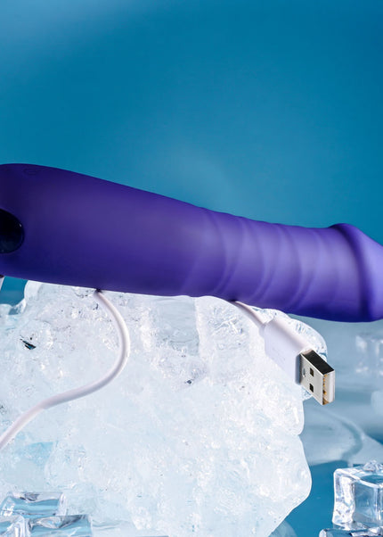 Selopa AMBITION - Purple 17 cm USB Rechargeable Thrusting Vibrator