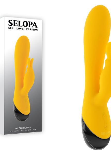 Selopa BUZZZ BUNNY - Yellow 19.7 cm USB Rechargeable Rabbit Vibrator