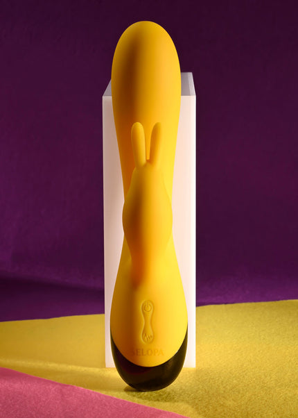 Selopa BUZZZ BUNNY - Yellow 19.7 cm USB Rechargeable Rabbit Vibrator