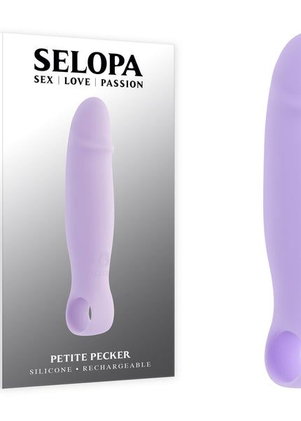 Selopa PETITE PECKER - Purple 11.7 cm USB Rechargeable Mini Vibrator