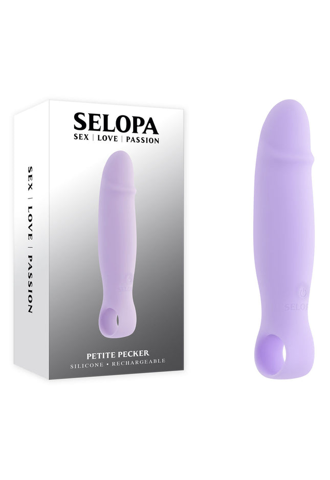 Selopa PETITE PECKER - Purple 11.7 cm USB Rechargeable Mini Vibrator