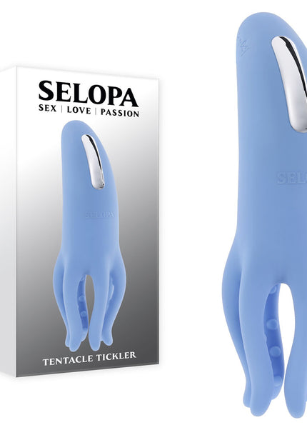 Selopa TENTACLE TICKLER - Blue USB Rechargeable Vibrating Stimulator