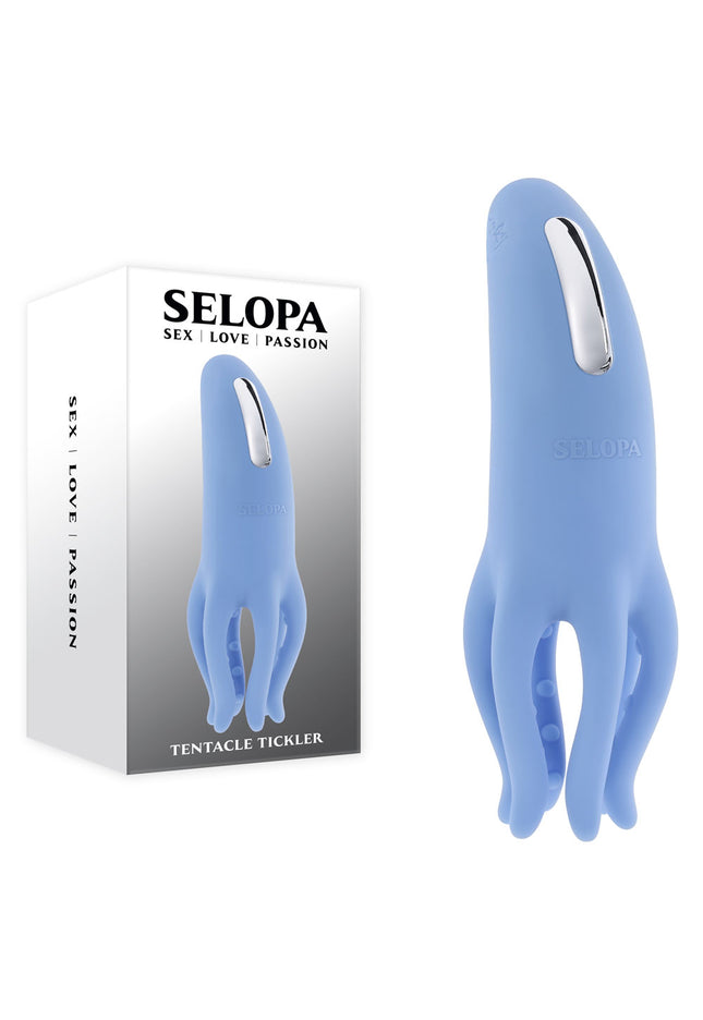 Selopa TENTACLE TICKLER - Blue USB Rechargeable Vibrating Stimulator