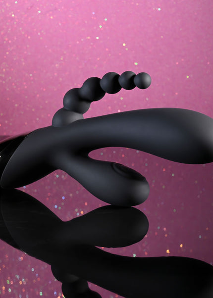 Selopa TRIPLE ACES - Black 19.7 cm USB Rechargeable Triple Stimulator Vibrator