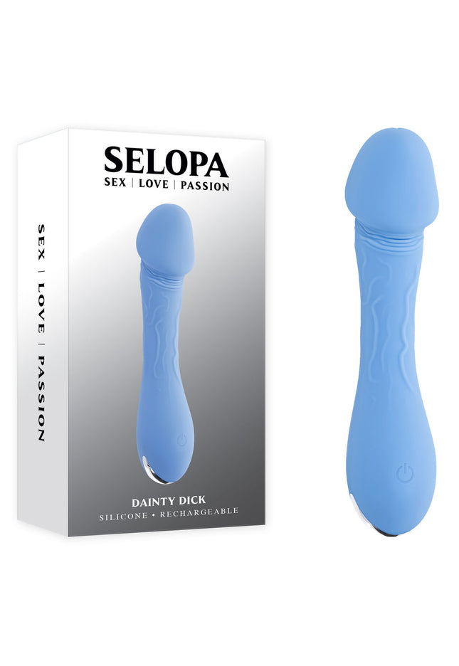 Selopa DAINTY DICK - Baby Blue 11.9 cm USB Rechargeable Mini Vibrator