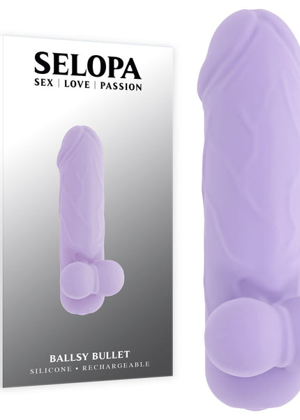 Selopa BALLSY BULLET - Purple 9.2 cm USB Rechargeable Bullet