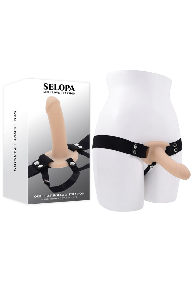 Selopa OUR FIRST HOLLOW STRAP ON LIGHT - Flesh 16.3 cm Hollow Strap-On