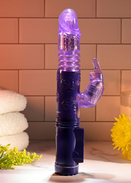 Selopa BUNNY THRUSTER - Purple 24.8 cm Thrusting Rabbit Vibrator
