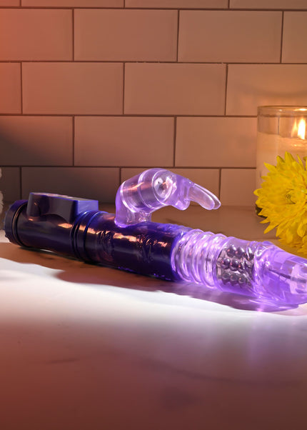 Selopa BUNNY THRUSTER - Purple 24.8 cm Thrusting Rabbit Vibrator