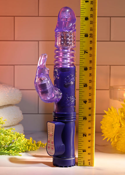 Selopa BUNNY THRUSTER - Purple 24.8 cm Thrusting Rabbit Vibrator
