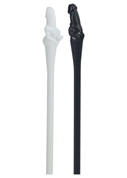 S-LINE The Dickheads - Couples Straws Black/White - Black/White Novelty Straws - 8 Pack