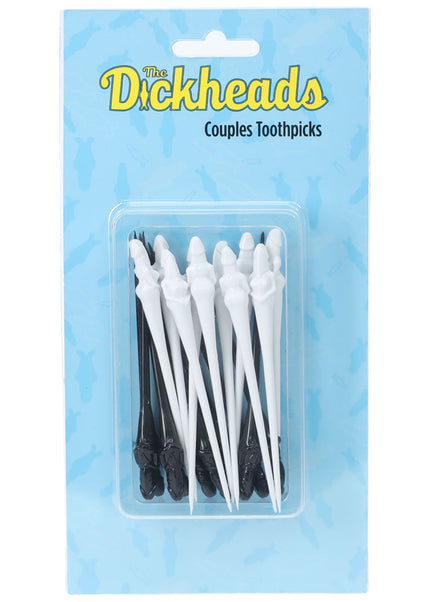 S-LINE The Dickheads - Couples Toothpicks - Black/White Novelty Toothpicks - 20 Pack