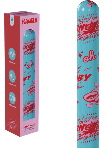 S-LINE Kaotix Bang Baby - Blue 17.8 cm USB Rechargeable Vibrator
