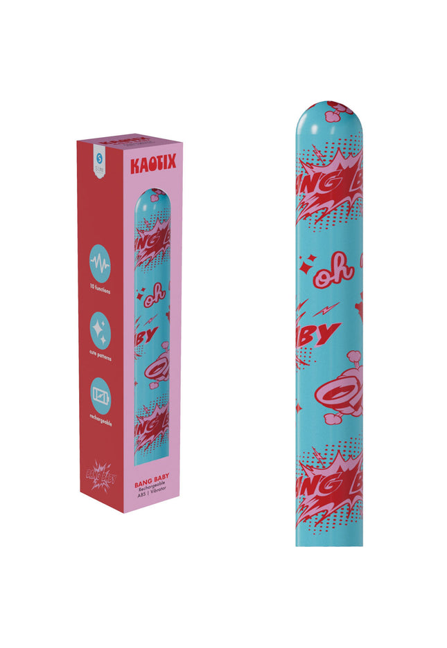 S-LINE Kaotix Bang Baby - Blue 17.8 cm USB Rechargeable Vibrator