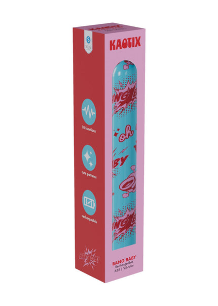 S-LINE Kaotix Bang Baby - Blue 17.8 cm USB Rechargeable Vibrator