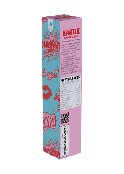 S-LINE Kaotix Bang Baby - Blue 17.8 cm USB Rechargeable Vibrator
