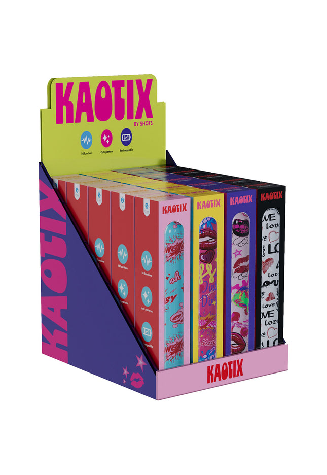 S-LINE Kaotix Display Box - USB Rechargeable Vibrators - Counter Display of 4 x 5 each