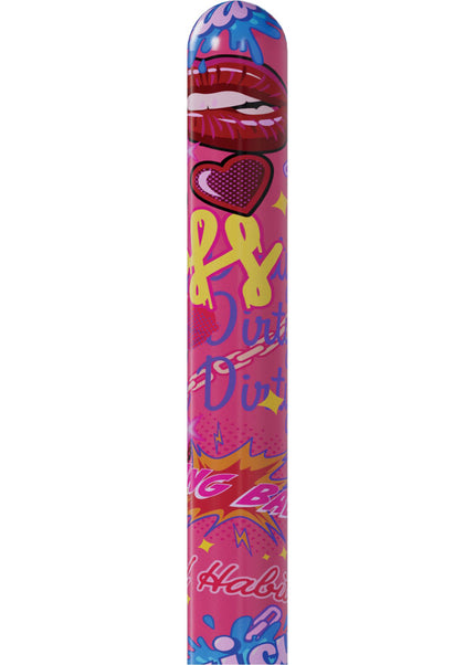 S-LINE Kaotix Pop Art - Pink 17.8 cm USB Rechargeable Vibrator