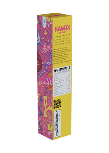 S-LINE Kaotix Pop Art - Pink 17.8 cm USB Rechargeable Vibrator