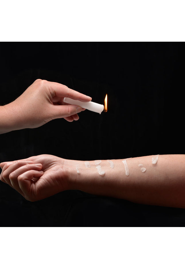 LaCire Drip Pillar Candles - White - White Drip Candles - Set of 3