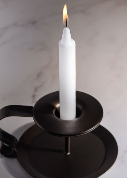 LaCire Drip Pillar Candles - White - White Drip Candles - Set of 3