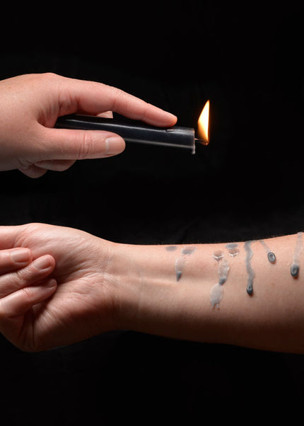 LaCire Drip Pillar Candles - Black - Black Drip Candles - Set of 3