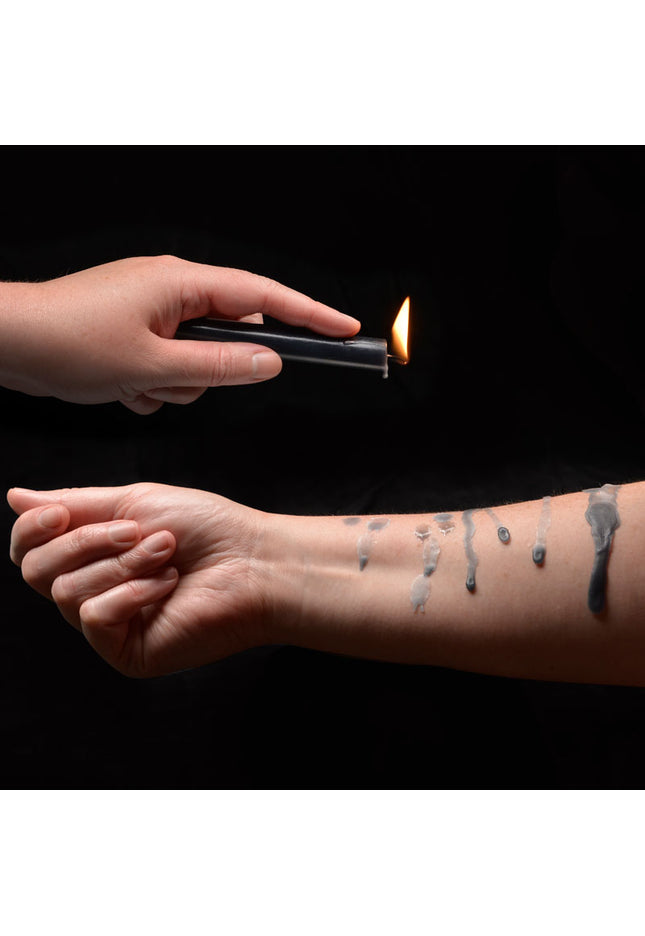 LaCire Drip Pillar Candles - Black - Black Drip Candles - Set of 3