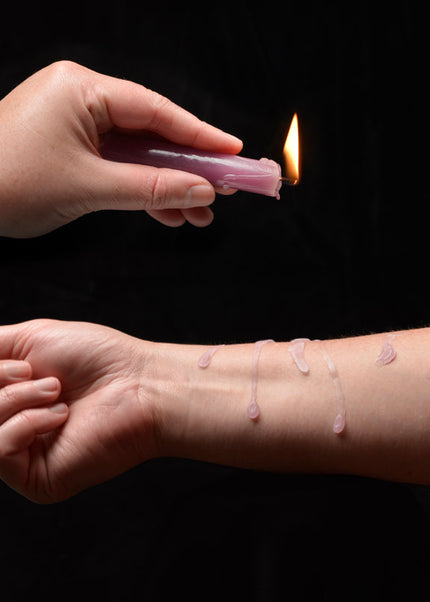 LaCire Drip Pillar Candles - Violet - Violet Drip Candles - Set of 3