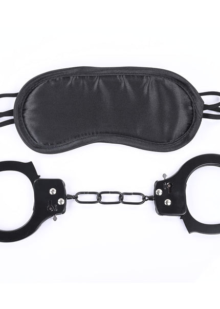Sex & Mischief Shadow Cuff Kit - Black - 2 Piece Set