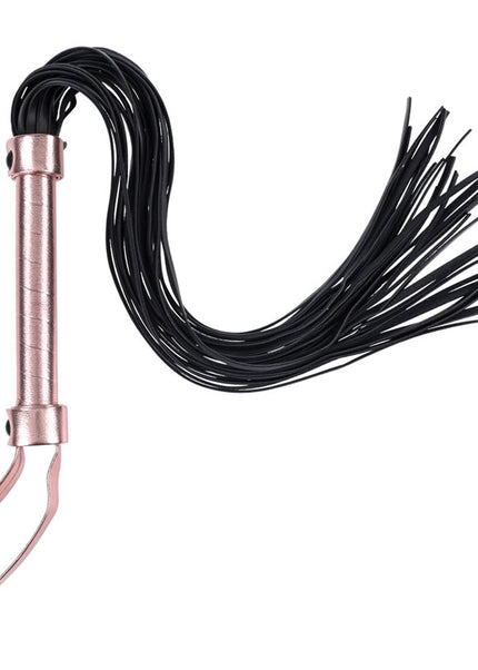 Sex & Mischief Brat Flogger - Rose Gold/Black Flogger