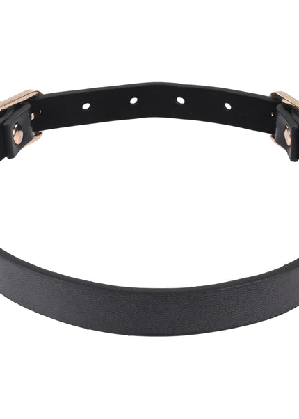 Sex & Mischief Double Buckle Day Collar - Black Collar
