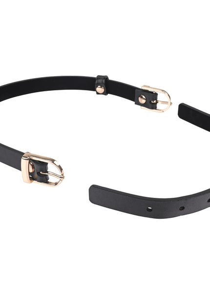 Sex & Mischief Double Buckle Day Collar - Black Collar