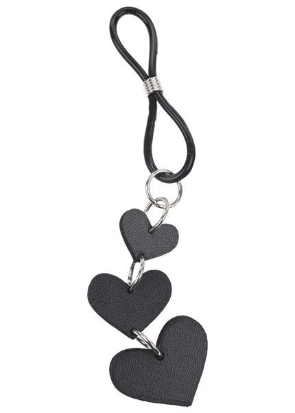 Sex & Mischief Heart Nipple Ties - Black Nipple Restraints - Set of 2