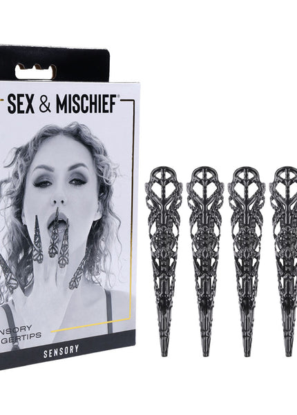 Sex & Mischief Sensory Fingertips - Black - Black - Set of 5