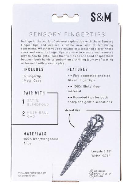 Sex & Mischief Sensory Fingertips - Black - Black - Set of 5