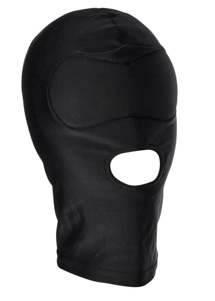 Sex & Mischief Shadow Hood - Black Hood with Mouth Opening