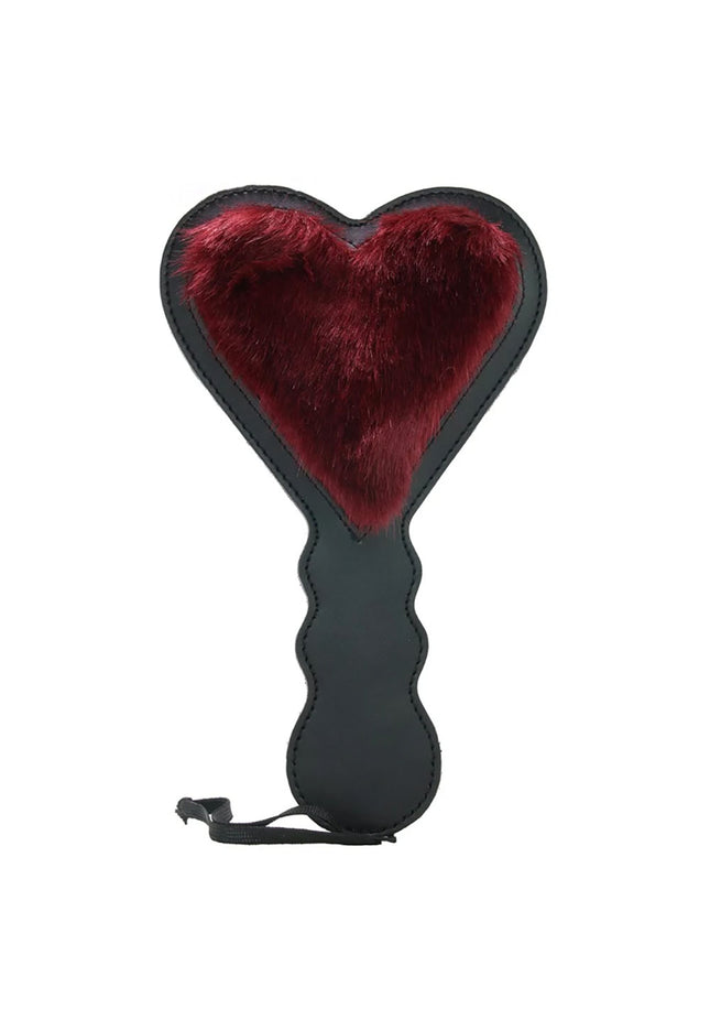 Sex & Mischief Enchanted Heart Paddle - Red/Black Paddle