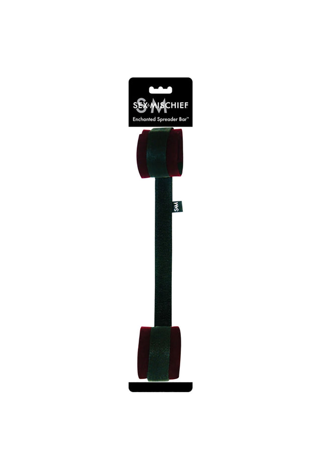 Sex & Mischief Enchanted Spreader Bar - Black/Red Restraints