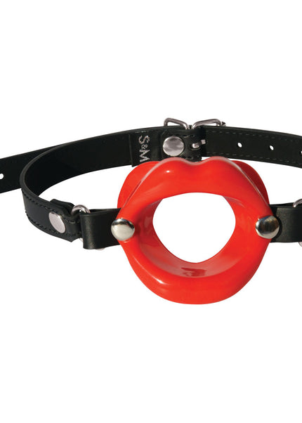 Sex & Mischief Silicone Lips Mouth Gag - Red - Red Mouth Restraint