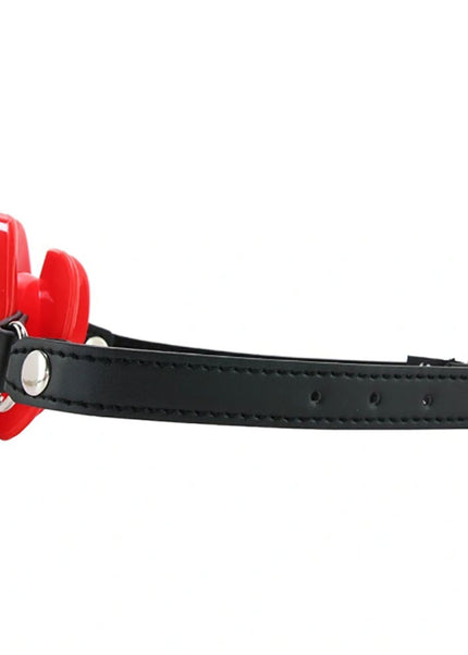 Sex & Mischief Silicone Lips Mouth Gag - Red - Red Mouth Restraint