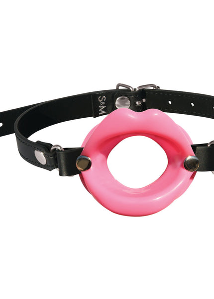 Sex & Mischief Silicone Lips Mouth Gag - Pink - Pink Mouth Restraint