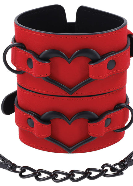 Sex & Mischief Amor Handcuffs - Red Restraints
