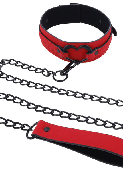 Sex & Mischief Amor Collar and Leash - Red Restraint