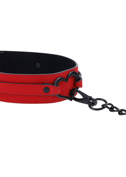 Sex & Mischief Amor Collar and Leash - Red Restraint