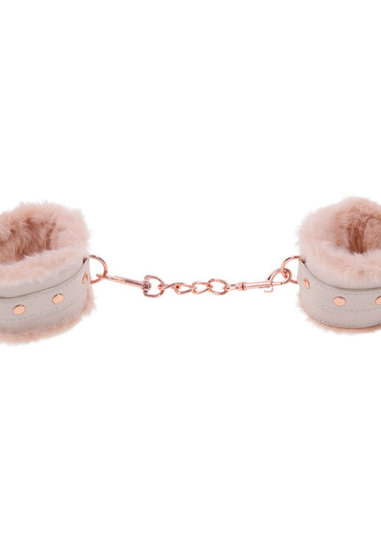 Sex & Mischief Peaches n CreaMe Fur Handcuffs - Peach Restraints
