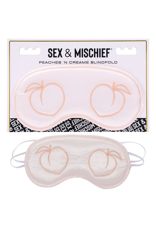 Sex & Mischief Peaches n CreaMe Blindfold - Peach Eyemask